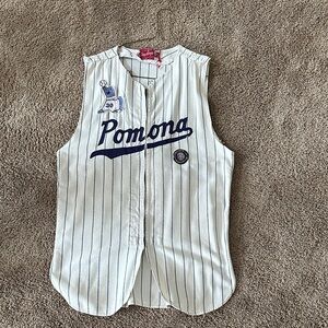 Rawlings White and Blue Striped Jersey